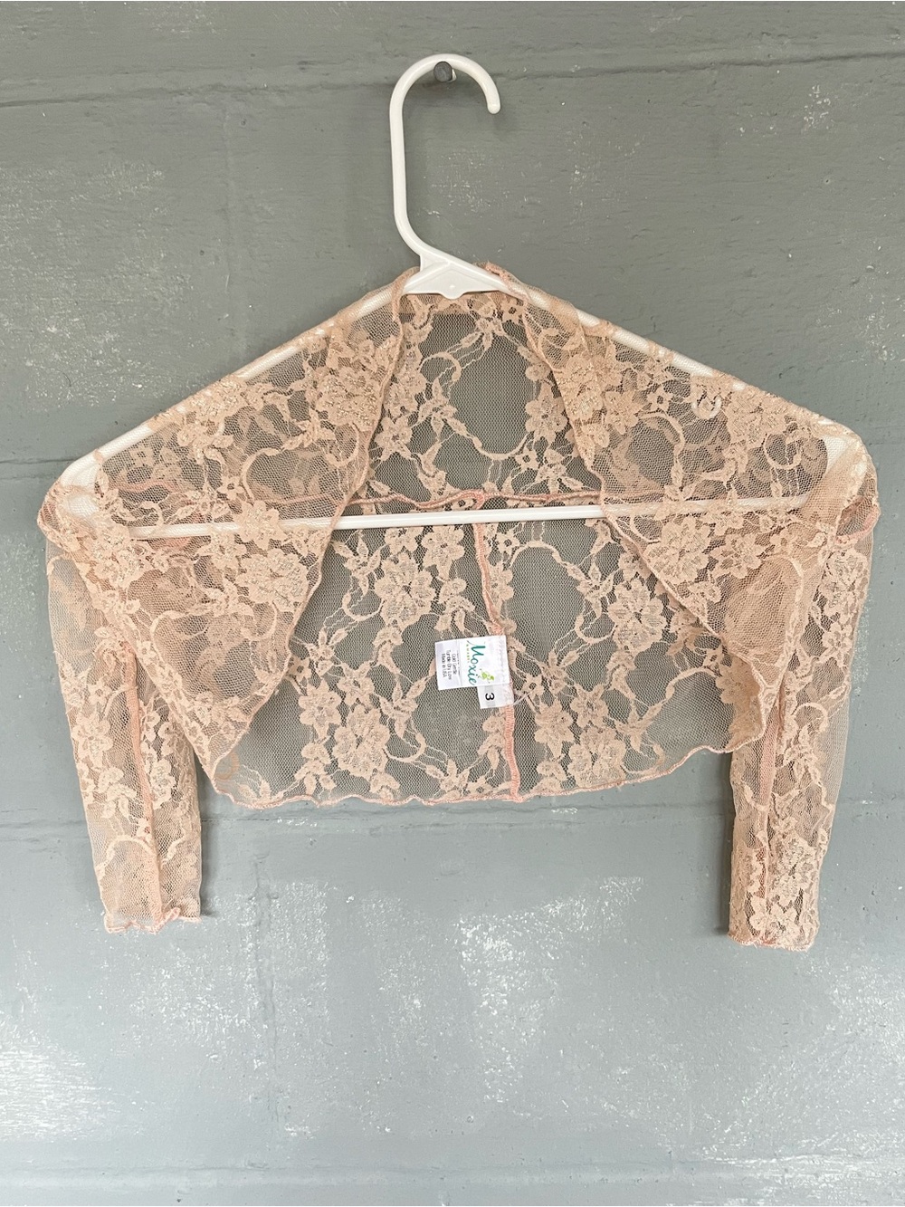 Moxie & Mabel Lace Bolero Shrug in Mauve Lace Super Cute
